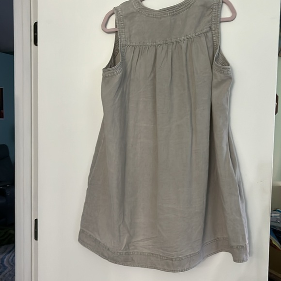 RACHEL ZOE Linen dress in soft powdery grey - Picture 8 of 11